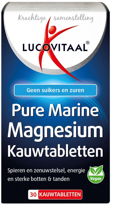 Lucovitaal pure marine magnesium 30 kauwtabletten