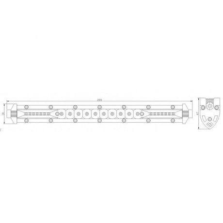 Spot Flood Combi 28 cm Arbeitslampe.