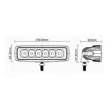 Arbeitsleuchte rechteckig LED 160 mm