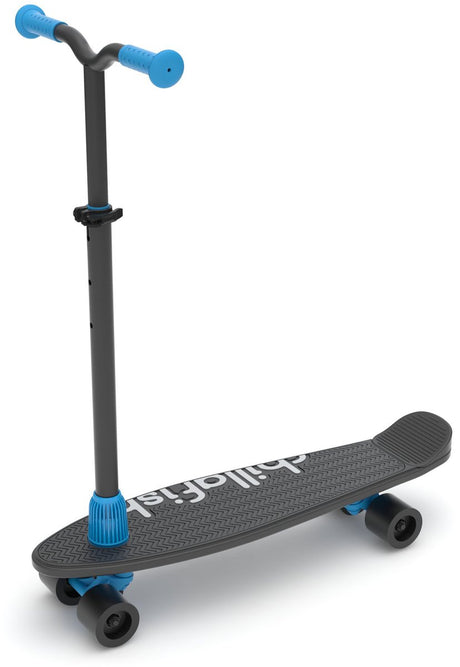 Chillafish Skateboard und Roller 2-in-1 – Kinderroller umwandelbar in ein Skateboard – Schwarz – Jungen und Mädchen ab 3 Jahren – verstellbarer Lenker – Modell skatieskootie 2