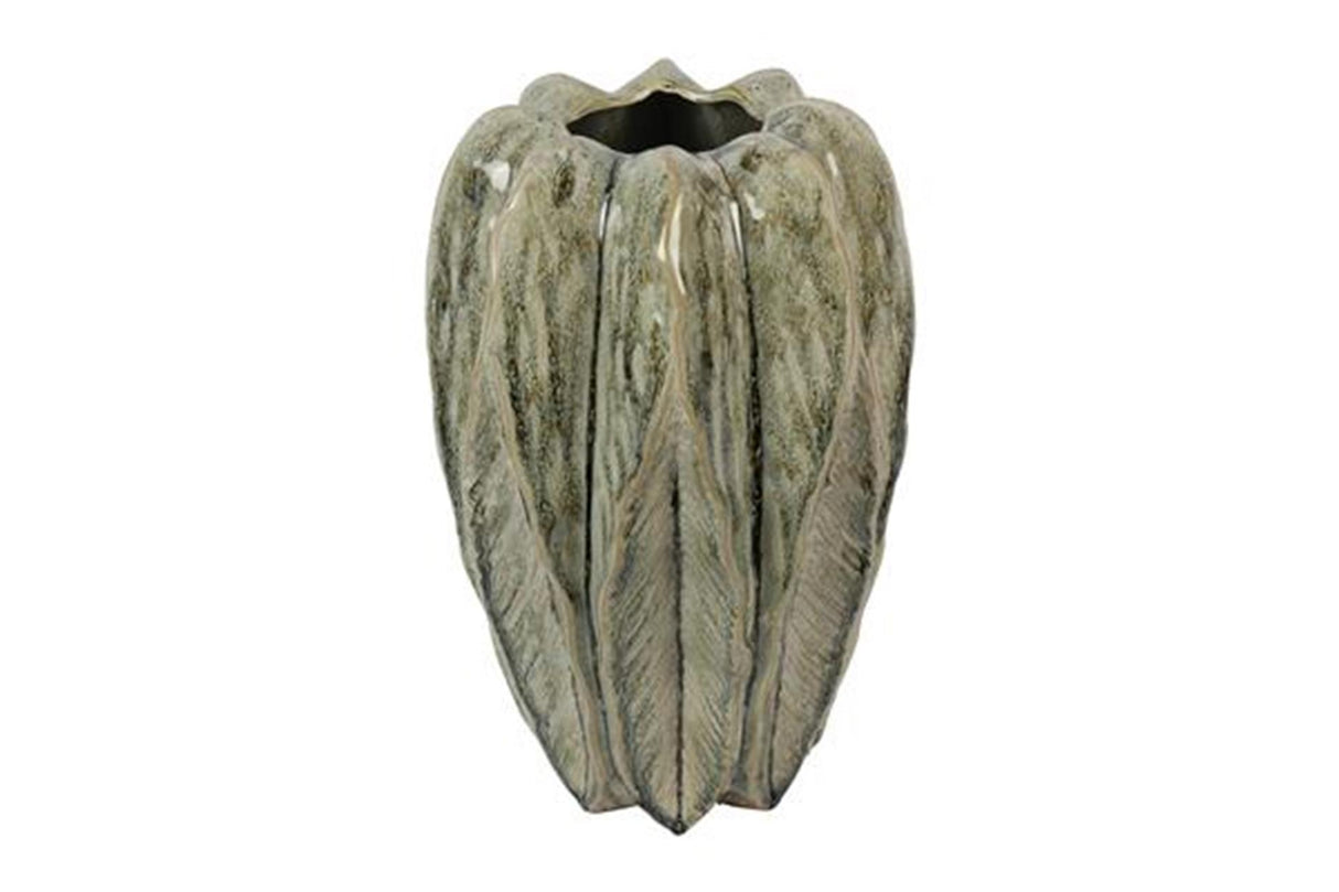 Countryfield vaas levi leaf m groen 22,5x22,5x35cm