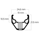 Ryde Velg Zac 2000 28 622 x 19C Aluminium 36 Löcher 14g Silber