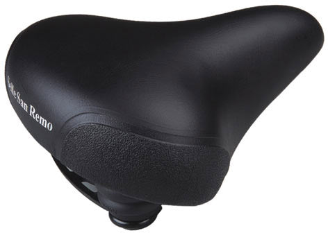 Selle San Remo Bicicleta Saddle CityBike unisex con protección de esquina negra