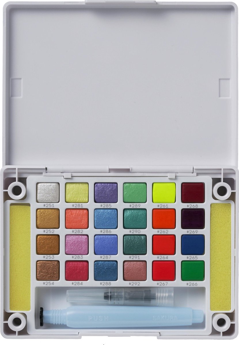 Sakura • Koi-Aquarell-Skizzenbox 24 Metallic-Reflexperle