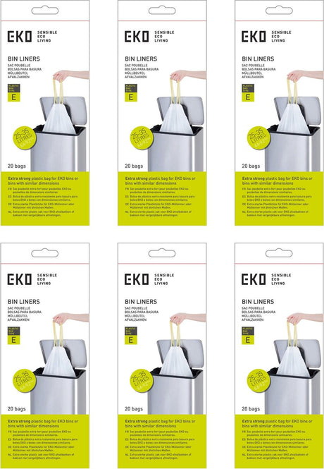 Eko - afvalzakken 3-6 ltr (a), (6x30 stuks) - - wit - afvalzak