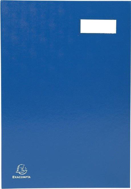 Exacompta Handzeichenmappe für ft 24 x 35 cm | aus mit PVC überzogenem Karton | 20 Formate | blau