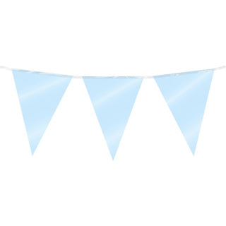 Party-Wimpelkette Babyblau | 6 Stück