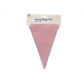 Party-Wimpelkette in Babyrosa