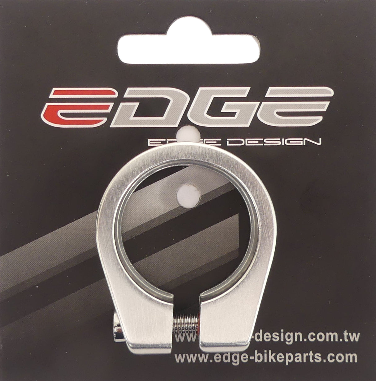 Edge seat pap clamp Ø31.8 mm aluminum with Allenbout silver