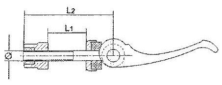 Post di sedili in alluminio Ergotec Post veloce -pace Lever m6 x 45 mm -