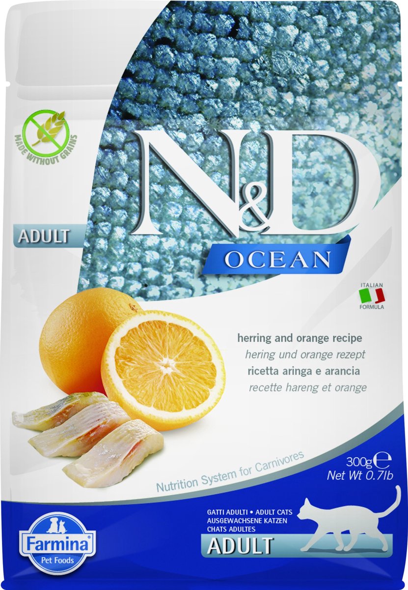 Farmina n d Ocean Katzenfutter Hering mit Orange 300 gr.