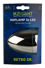 Phare Ikzi LED rétro chrome