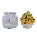 Decoris Vorratsdose Zitrone 19cm Glas Steingut