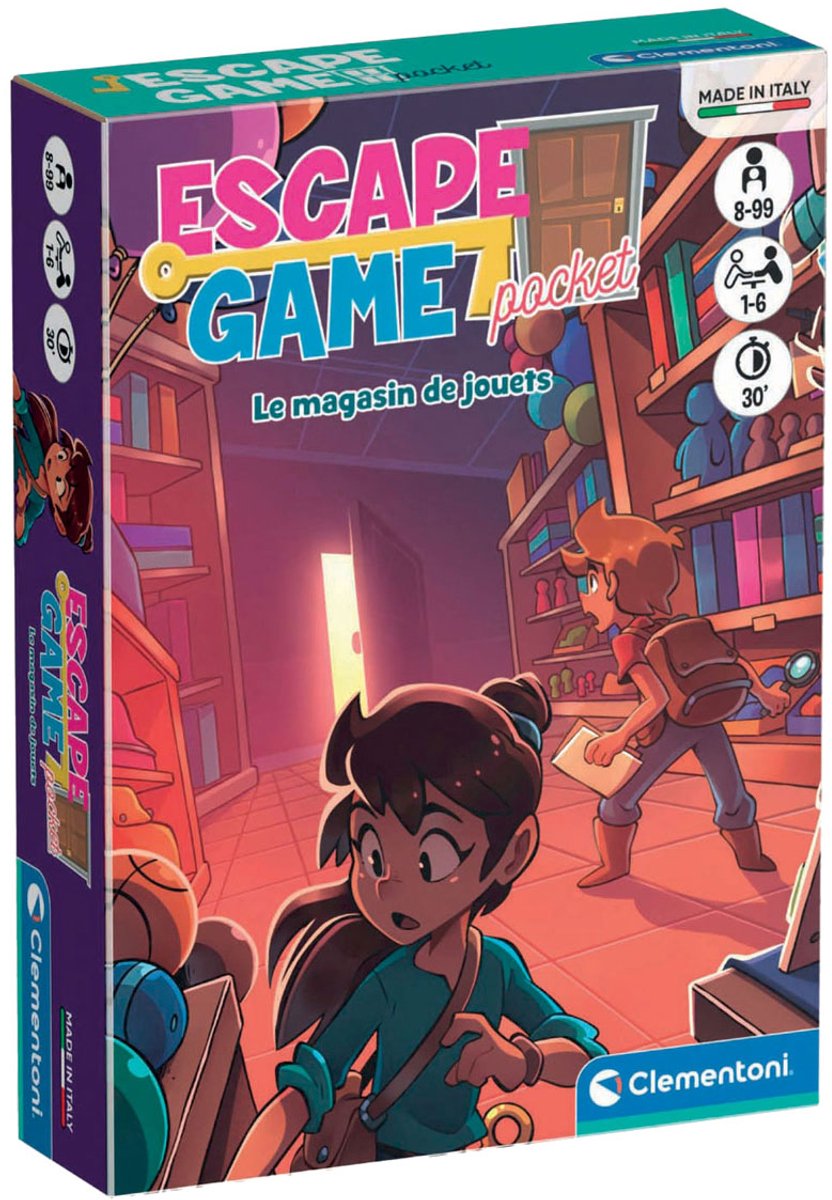 Clementoni-Escape-Spiel Pocket Le Magasin de Jouets (auf Französisch)