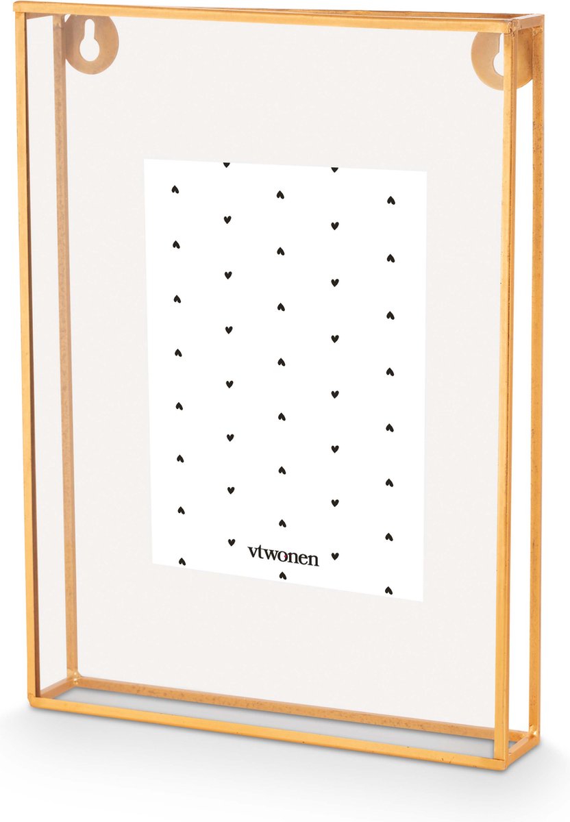 Vtwonen - basic - fotolijst - goud - metaal - 20x28x3,5cm