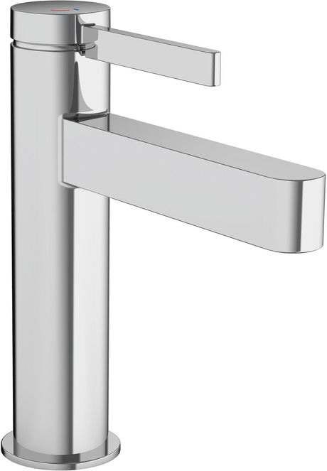 Hansgrohe finoris – Waschtisch-Mischbatterie – Einhebelbedienung – Kaltstart energiesparend – mit Ablassschraube – 110 mm – Chrom