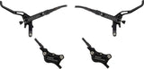 Trickstuff maxima black front+rear set disc brake with steelflex hose