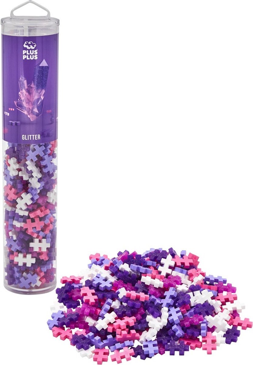 Plus-Plus Tube Glitzer 240-teiliger Baukasten – 4243 – Konstruktionsspielzeug – Konstruktionsspielzeug – Set mit Bausteinen – ab 5 Jahren