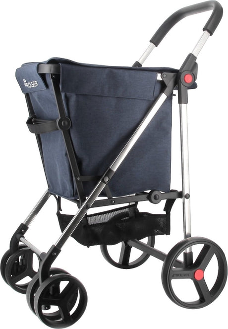 Rolser Einkaufswagenkorb Tweed – 4 Rollen – faltbar – 58 l – Marino