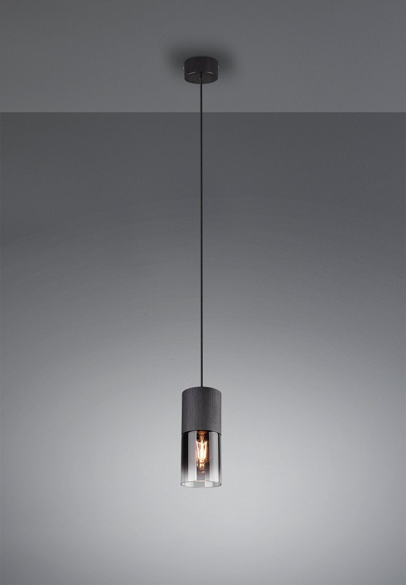 Trio robin hanglamp - zwart - excl. 1x e27 28w - ip20