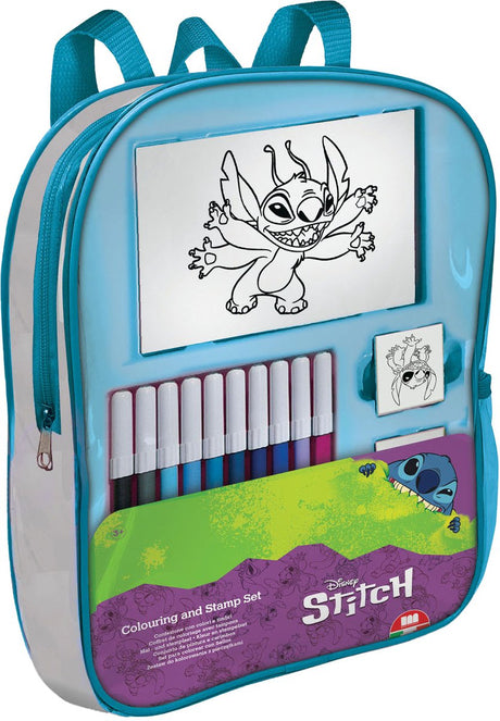 Multiprint -Stich -Rucksack mit Filz -Tip -Stifte Stempel