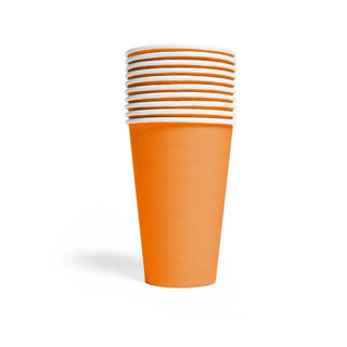 10 Pappbecher 350 ml orange | 4 Stück