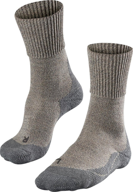 Falke TK1 Wool Anti-Blister dickes Woll-Funktionsmaterial Wandersocken Damen Beige – Größe 41-42