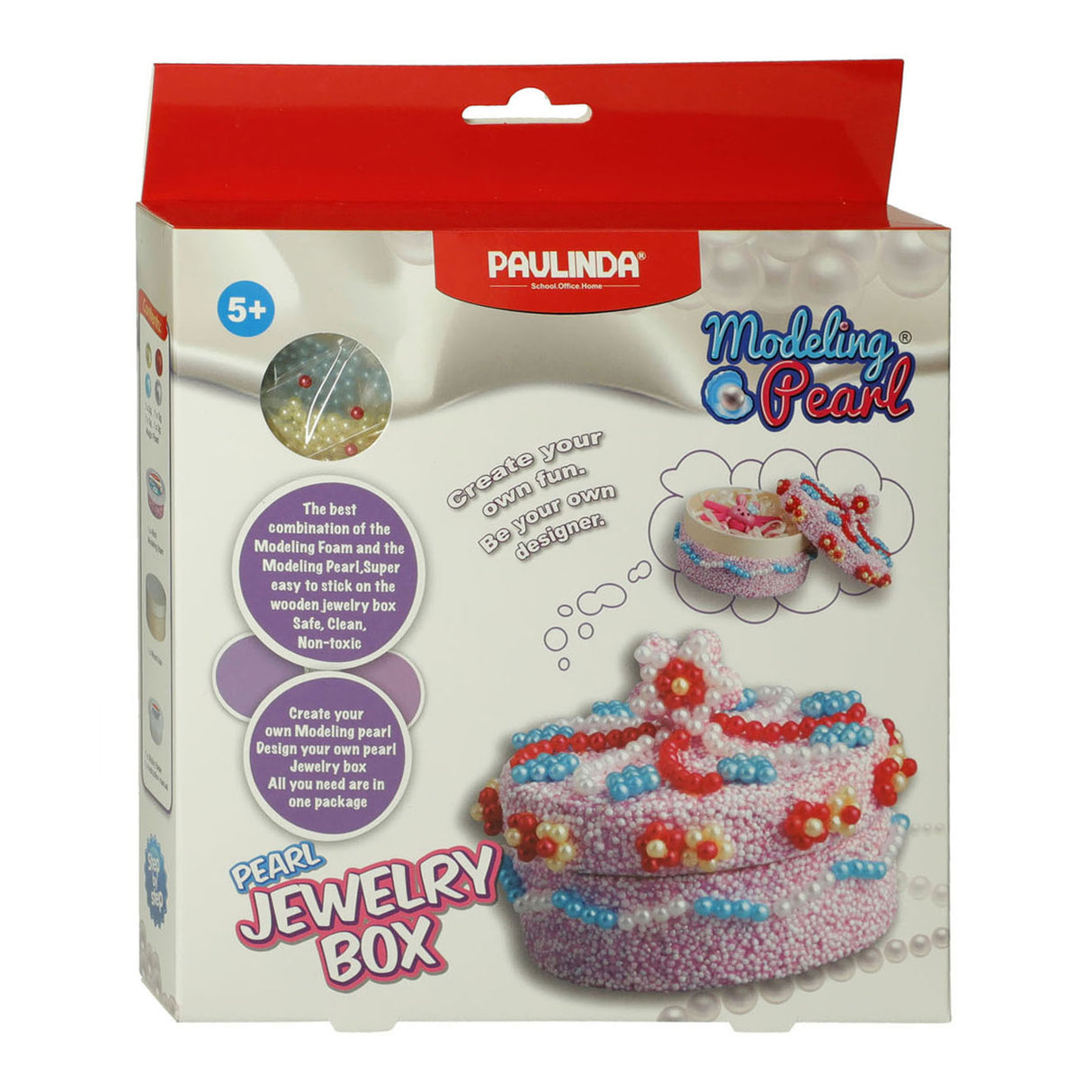 Paulinda Modeling Pearl Jeweler box decorate flower