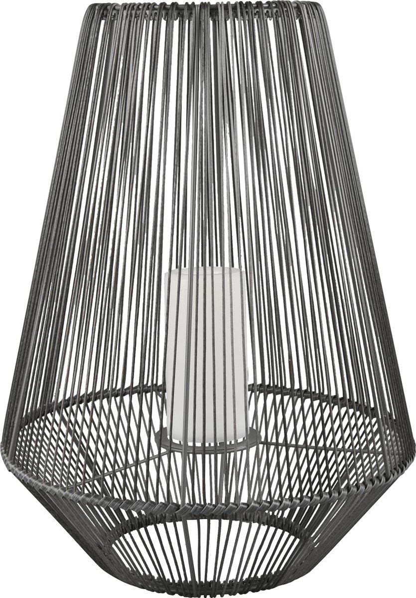 Rl lebe dein Licht Reality Mineros - Tischleuchte - Grau - inkl. 1x SMD 0,2W - Solar - Solarenergie - kabellos - wiederaufladbar - Außenbeleuchtung - IP44