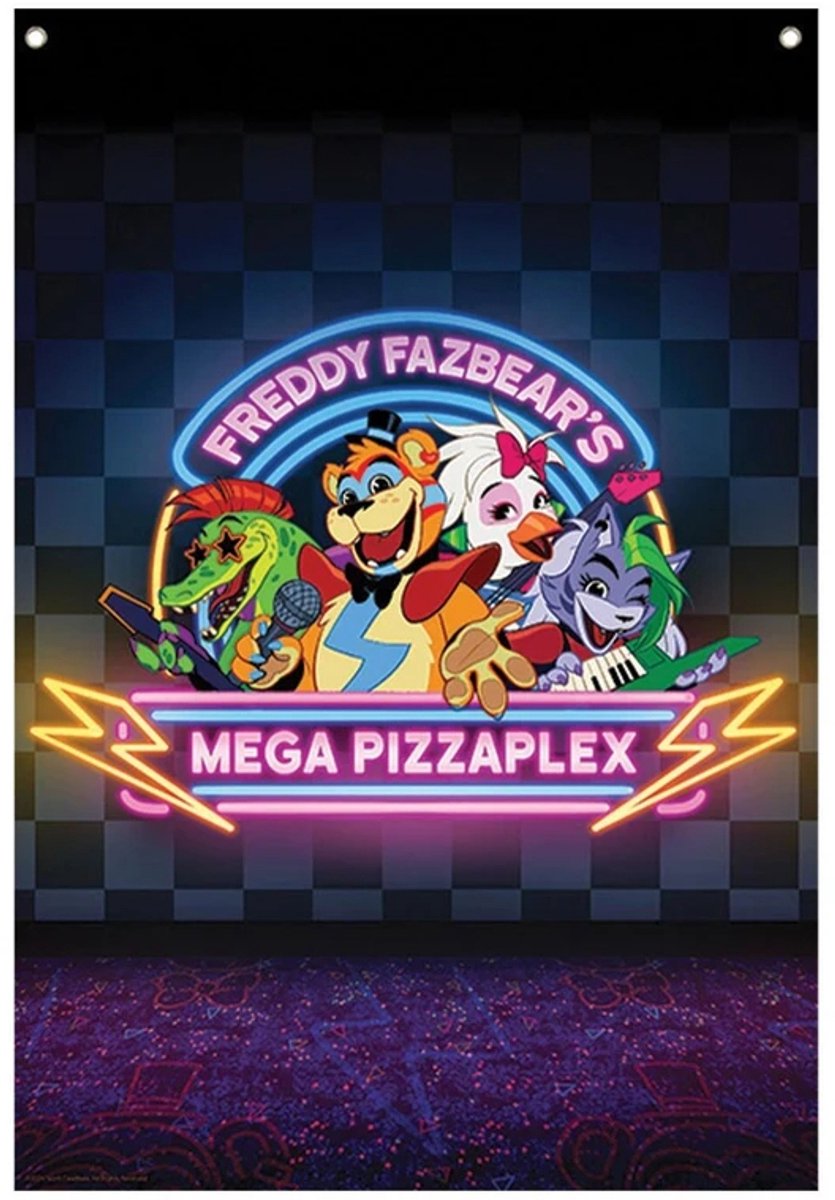 Fanattik five nights at freddy's wall banner-mega pizzaplex (diversen) nieuw