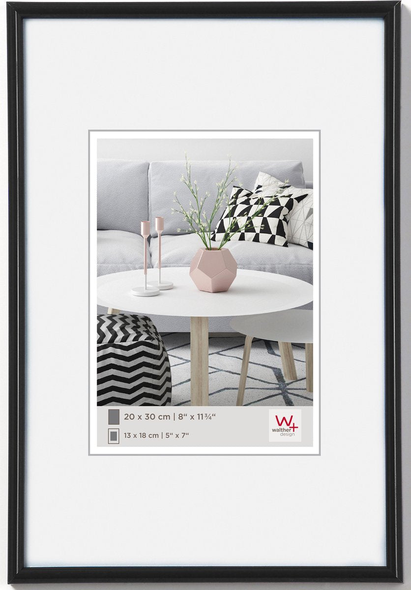 Walther Galeria - Kunststoffrahmen - Fotogröße 30x40 cm - Schwarz