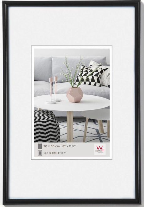 Walther Galeria - Kunststoffrahmen - Fotogröße 29,7x42 cm (Din A3) - Schwarz