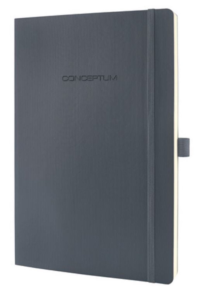 Sigel Notizbuch – Conceptum Pure – A4 – Softcover – Dunkelgrau – 194 Seiten – 80 Gramm – liniert – SI-CO319