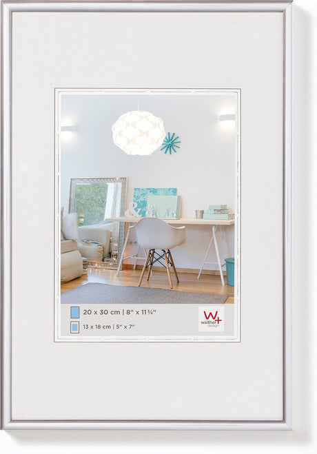 Walther New Lifestyle - Kunststoffrahmen - Fotogröße 40x50 cm - Silber