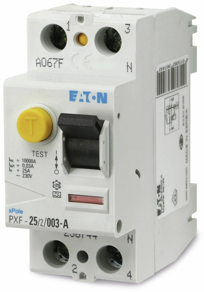 Eaton 236744 pxf-25 2 003-a aardlekschakelaar a 2-polig 25 a 0.03 a 230 v