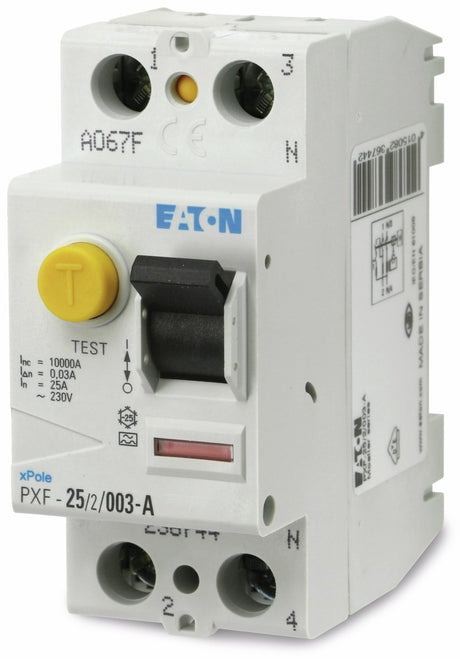 Eaton 236744 pxf-25 2 003-a aardlekschakelaar a 2-polig 25 a 0.03 a 230 v