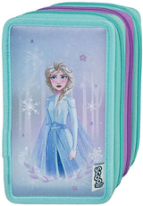 Undercover Federmäppchen Disney Frozen, 3 Fächer, gefülltes Schulset, mehrfarbig.