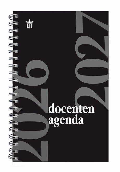 Ryam | docenten agenda | 2026 2027 | spiraal | 15 x 20 | 12 maanden | zwart |