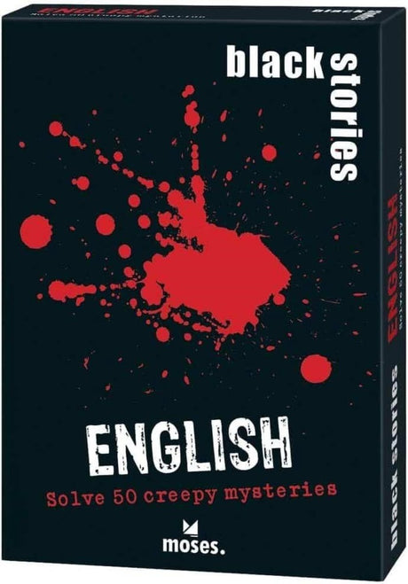 Moses Black Stories Cards – Englisches Ratespiel für Partys
