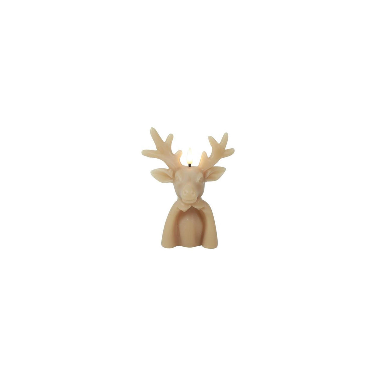 Country field countryfield led kaars hert lyon beige wax 13,5x8,5x17cm