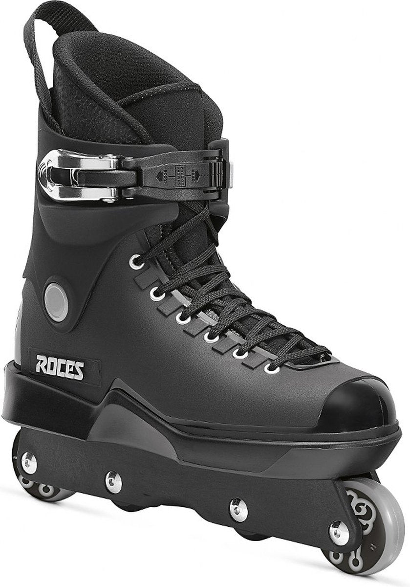 Roces M12 UFS Stunt-Skates Schwarz – Erwachsene – UFS-Rahmen High-Impact-Shell – Größe 45