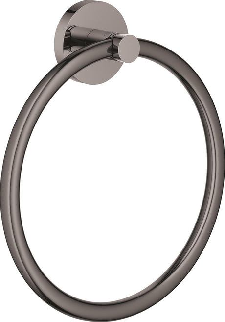 Grohe Essentials Handtuchring – ø 18 cm – Metall – Hartgraphit (Anthrazit glänzend) – 40365a01