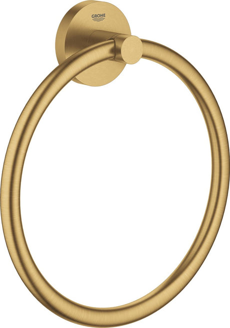 Grohe Essentials Handtuchring – ø 18 cm – Metall – Cool Sunrise gebürstet (Mattgold) – 40365gn1