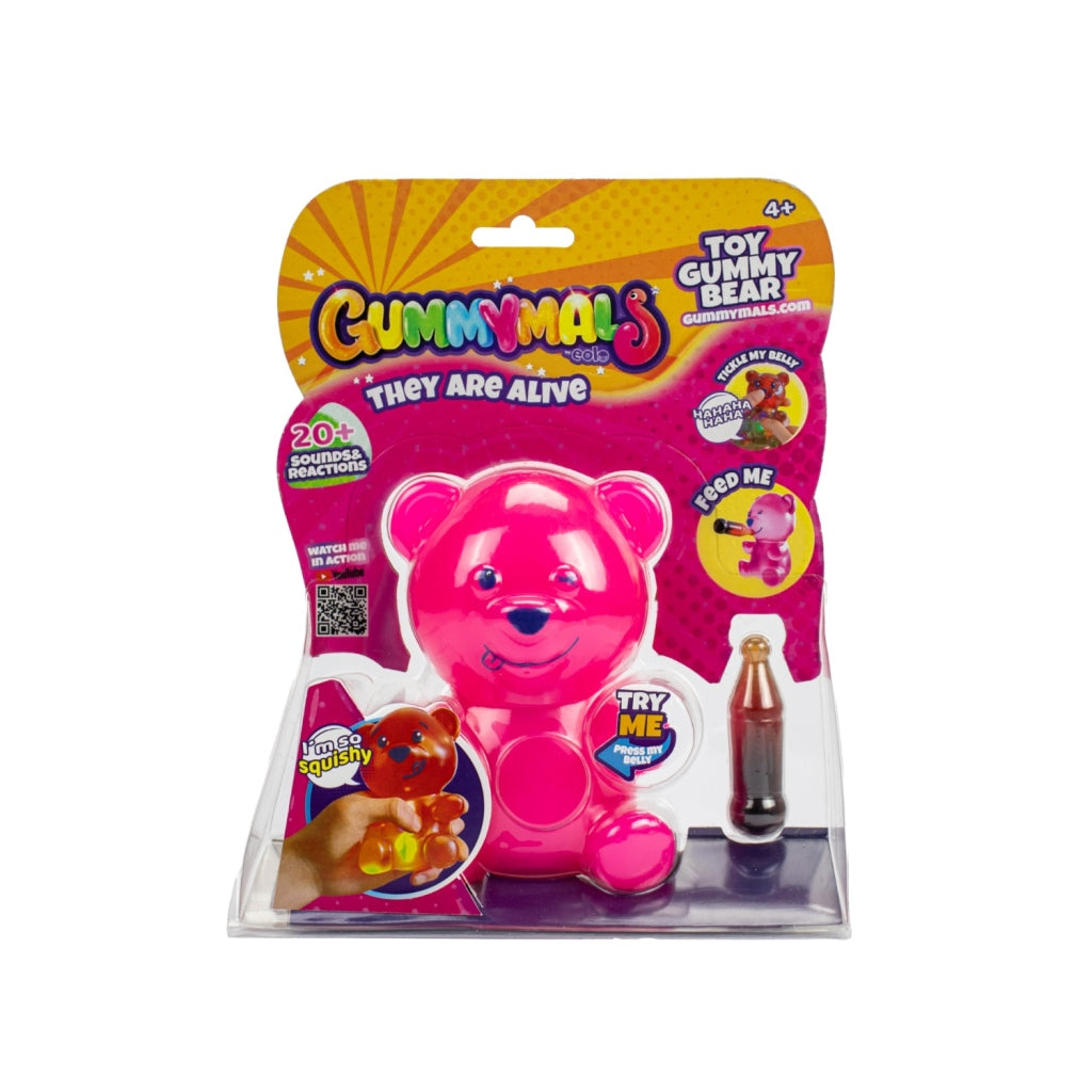 Jiggly Pets Gummymals Gummy Bear 12 cm + Light and Sound Pink