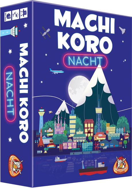 Weiße Kobold-Spiele – Machi-Koro-Nacht – Familienspiel – 2 bis 4 Spieler – 30 Minuten – ab 8 Jahren