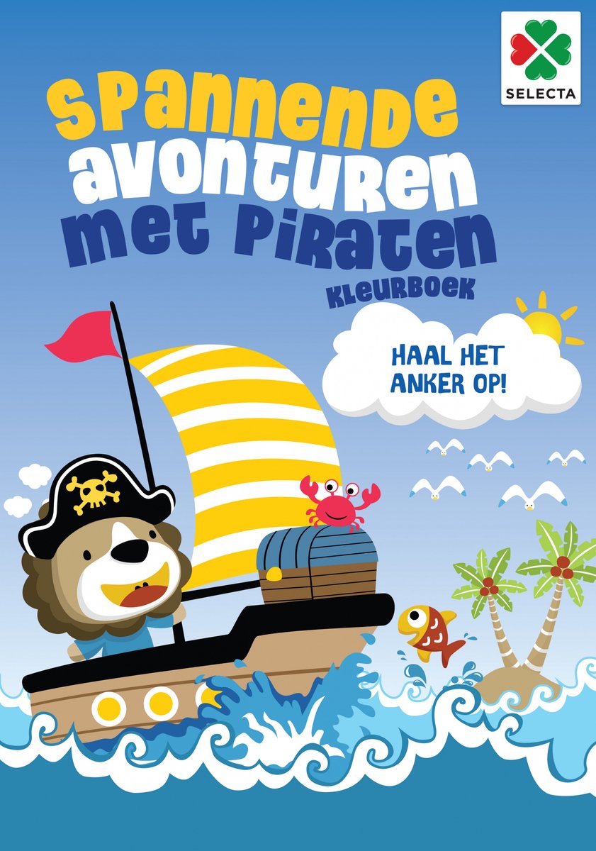 Wählen Sie ein spannendes Malbuch „Abenteuer mit Piraten“.