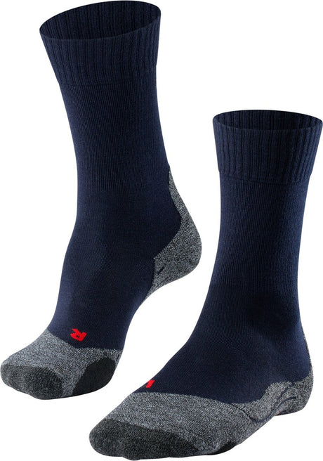 Falke TK2 Anti-Blister Wandersocken aus dickem Woll-Funktionsmaterial Damen Blau – Größe 37-38