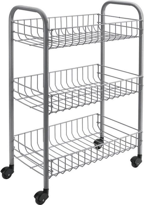 Metaltex Aufbewahrungswagen Sienna 3 Körbe 41x23x61cm weiß