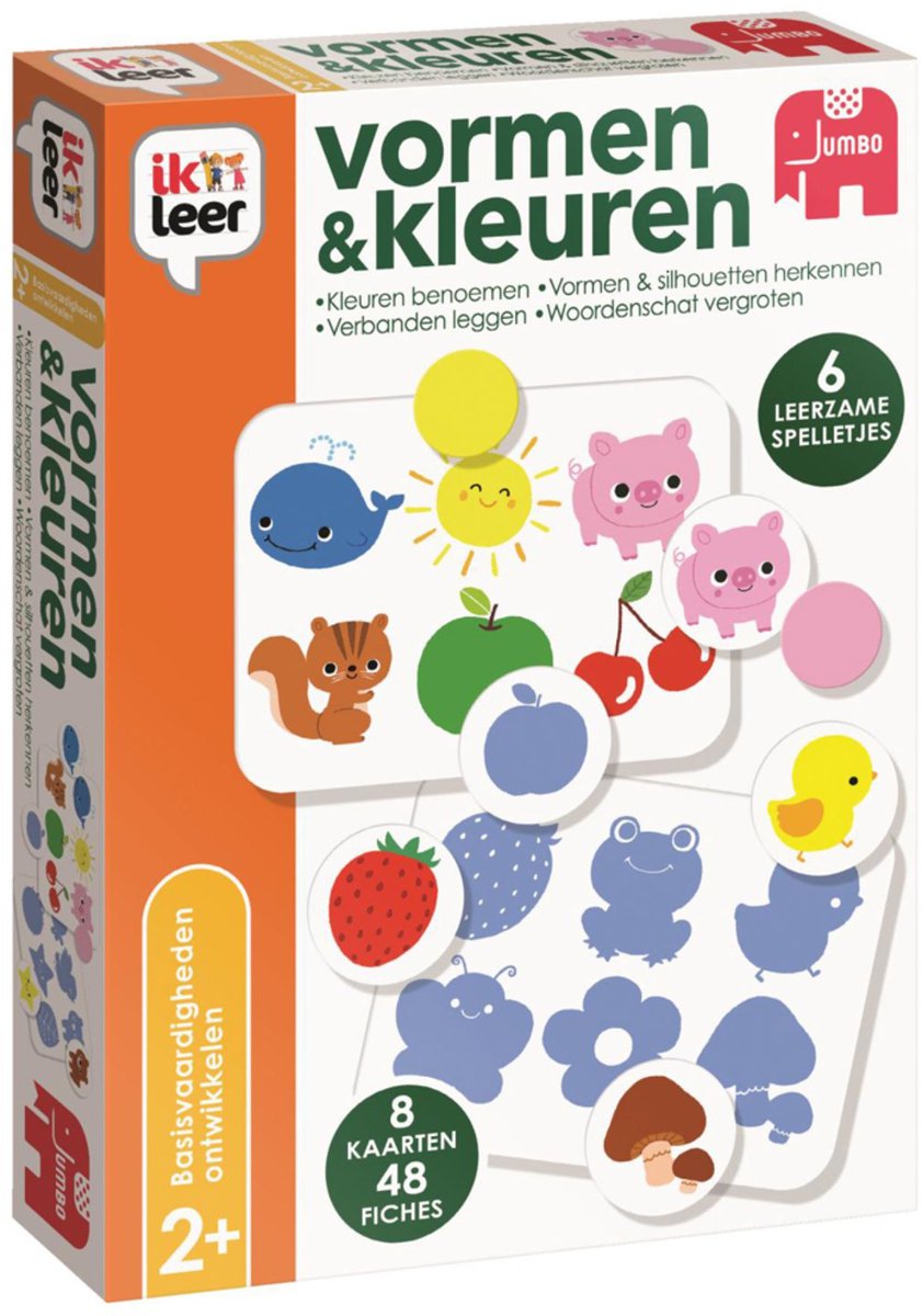 Ich lerne Jumbo-Formen und -Farben als Lernspiel