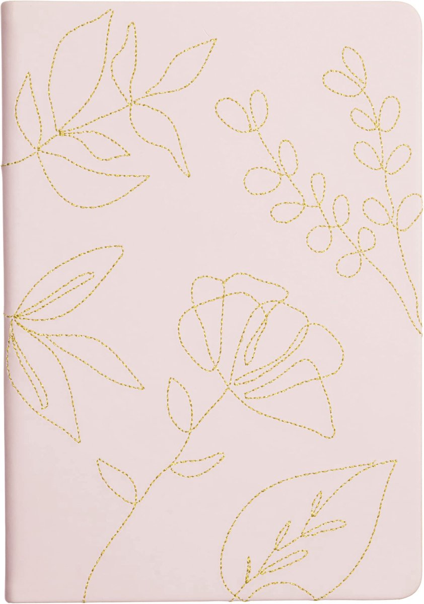 Eccolo Notizbuch – genähtes botanisches Muster – Linie – ca. 15 x 20 cm – ec-d458a